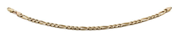 14 Karat Yellow Gold Unisex Figaro Link Bracelet