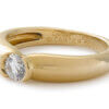 18 Karat Yellow Gold Cartier Half Bezel Diamond Ring