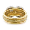 Tiffany & Co. by Schlumberger 18 Karat Yellow Gold with Diamond Set Platinum 'X" Ring back view
