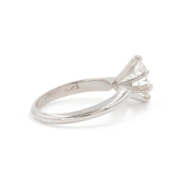Platinum 1.25 Carat Oval Pink Sapphire | Diamond Ring Right Side