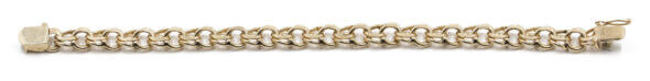 14 Karat Yellow Gold 7 inch Double Link Bracelet