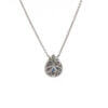 18 Karat White Gold Pear Shape Sapphire | Diamond Necklace