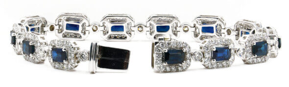 sapphire and diamond barcelet