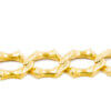 14 Karat Yellow Gold Bamboo style Link Bracelet