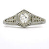 Vintage 18 Karat White Gold 0.25 Carat Diamond Filigree Ring