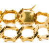 14 Karat Yellow Gold Bamboo style Link Bracelet