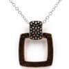 14 Karat Rose | White Gold Square Necklace