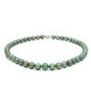 14 Karat White Gold Graduated Strand of Green Tahitian Pearls