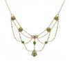 Art Nouveau 14 Karat Yellow Gold Peridot and Pearl Necklace