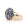 14 Karat Yellow Gold Sapphire Cluster Dome Ring