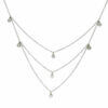18 Karat White Gold 3 Tier Diamond Necklace front view