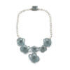 18 Karat White Gold Aquamarine, Pearl | Diamond Necklace