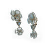 18 Karat White Gold Aquamarine and Diamond dangle Earrings