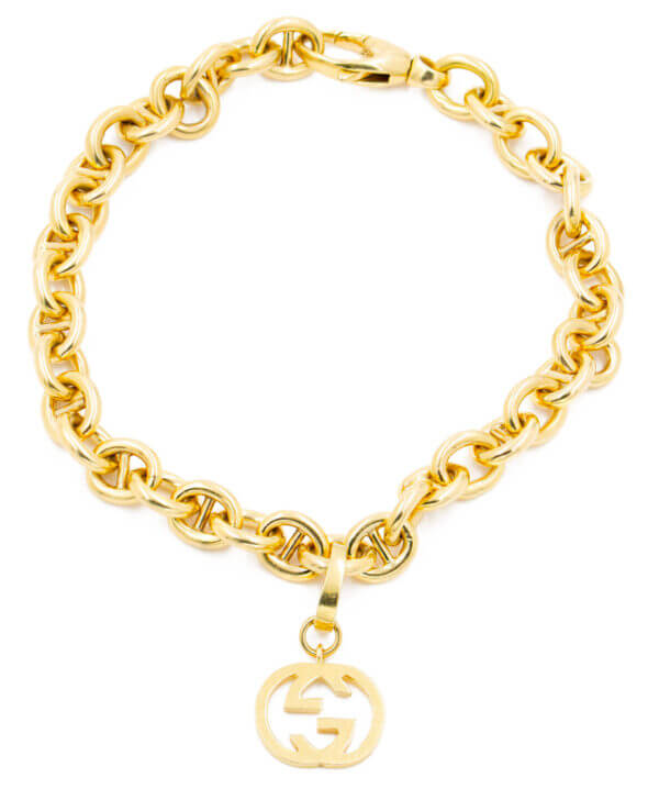 18 Karat yellow gold Gucci Bracelet with Gucci Charm
