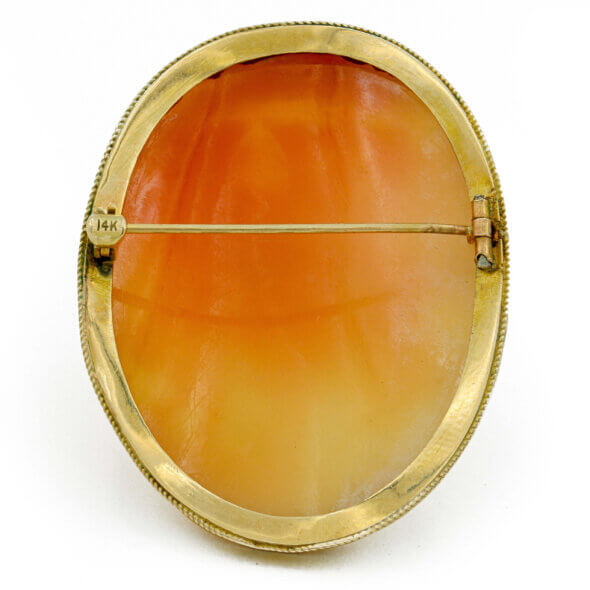 14 Karat Yellow Gold "3 Graces" Cameo Brooch