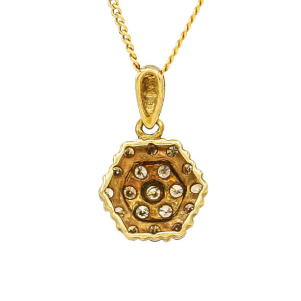 10 Karat Yellow Gold Brown Diamond Pendant