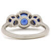 18 Karat White Gold 3 Sapphire Halo Ring
