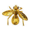 Silver | Gold Plated Opal and Sapphire and Diamond Bee Brooch bottom