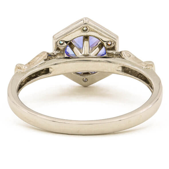 14 Karat White Gold 0.67 Carat Tanzanite | Diamond Ring