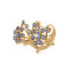 14 Karat Yellow Gold Benitoite | Sapphire Brooch