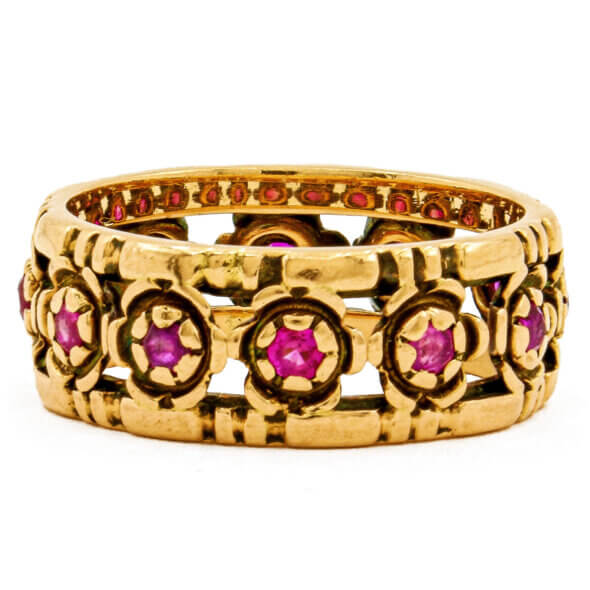 12 Ruby Band in 14 Karat Rose Gold