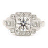 1.01 Carat Art Deco Style Diamond Ring in 18 Karat White Gold