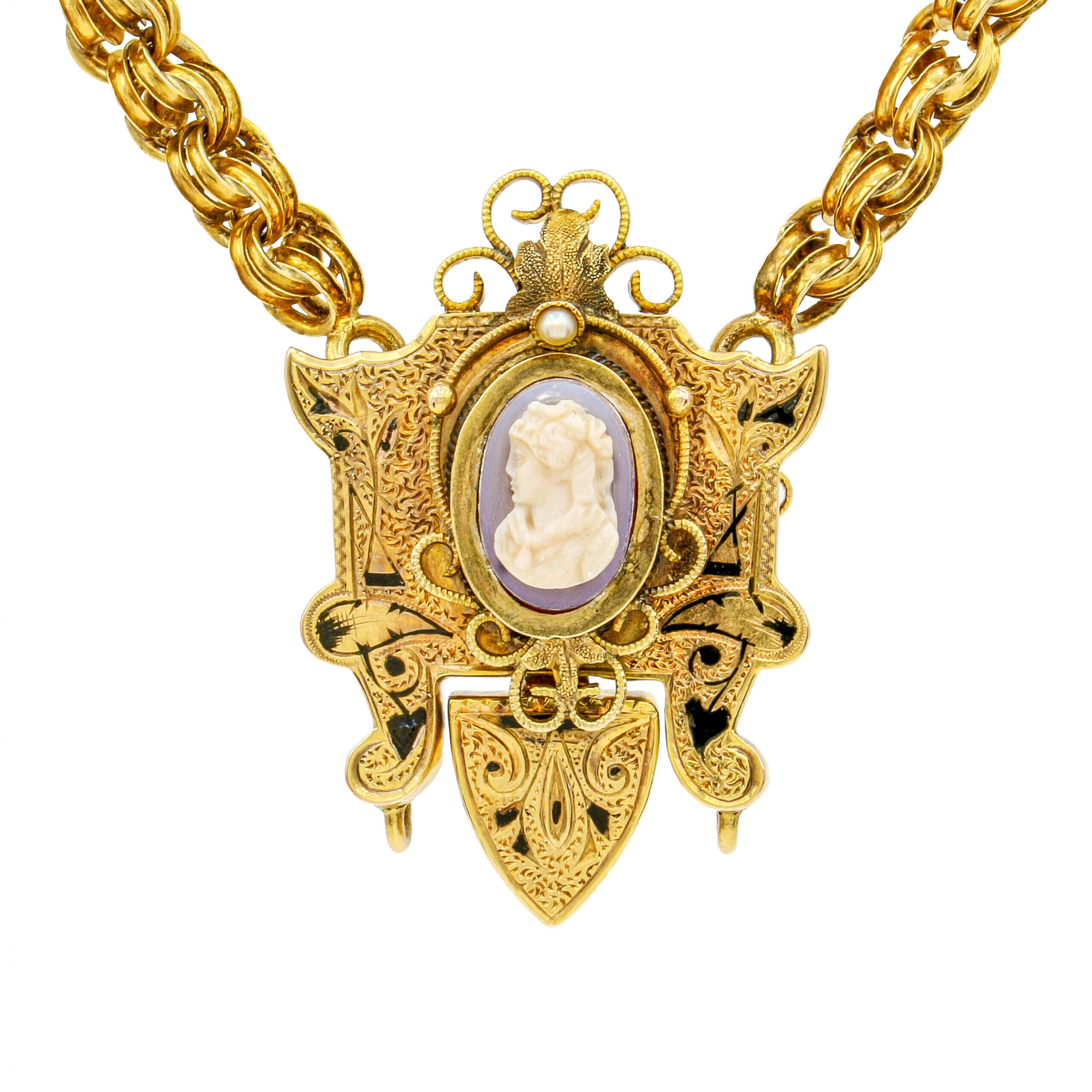 Victorian cameo necklace hotsell