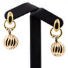 14 Karat Large Gold Ball dangle Earrings