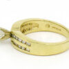 14 Karat Yellow Gold Double Channel Diamond Ring side view