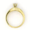 14 Karat Yellow Gold Double Channel Diamond Ring top view