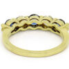 18 Karat Yellow Gold Five Stone Sapphire and Diamond Band