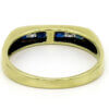 14 Karat Yellow Gold Sapphire and Diamond Squared Channel Band