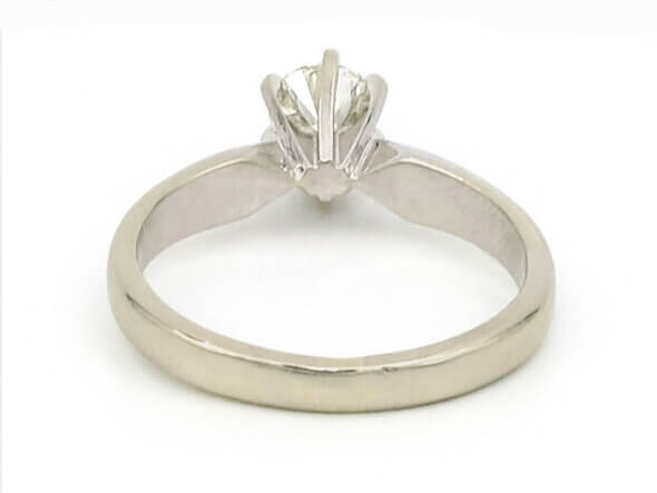 14 Karat White Gold 0.72 Carat Diamond Solitaire