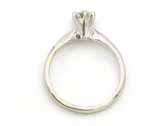 14 Karat White Gold 0.72 Carat Diamond Solitaire