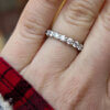 18 Karat White Gold 2 Carat Total Weight Diamond Eternity Band on hand