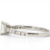 Platinum 0.54 Carat Emerald Cut Diamond Ring side view