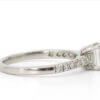 Platinum 0.54 Carat Emerald Cut Diamond Ring side view