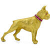 18 Karat Yellow Gold Boxer Brooch