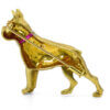 18 Karat Yellow Gold Boxer Brooch
