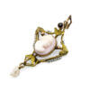 Victorian 10k Yellow Gold Seed Pearl | Cameo Pendant