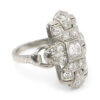 Platinum Diamond Art Deco Dinner Ring