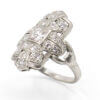 Platinum Diamond Art Deco Dinner Ring