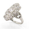 Platinum Diamond Art Deco Dinner Ring