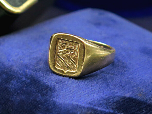 14 Karat Yellow Gold Tiffany Lion's Crest Signet Ring