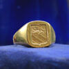 14 Karat Yellow Gold Tiffany Lion's Crest Signet Ring