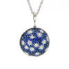14 Karat White Gold Sapphire and Diamond Starry Night Pendant