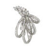 Platinum and Diamond Laykin et Cie Floral Brooch front view