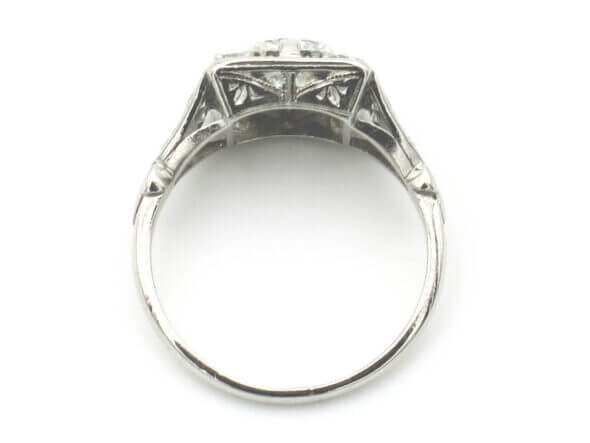 Platinum 1.08 Carat Art Deco Diamond Ring- GIA Report