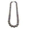 18 Inch Aubergine Natural Colored Tahitian Pearl Necklace