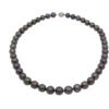 18 Inch Aubergine Natural Colored Tahitian Pearl Necklace